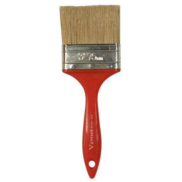 Straight Paint Brush, 9 in lg, 3 in Brush, White Bristle Brush, Plastic Handle
