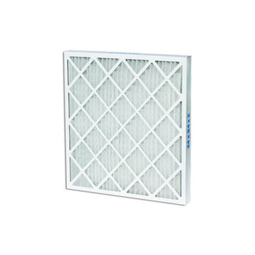 High Capacity Pleated Air Filter, 20 in wd, 1 in dp, 12 in ht, 8 MERV, 200 deg F