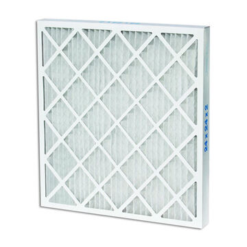 High Capacity Pleated Air Filter, 20 in wd, 2 in dp, 16 in ht, 7 MERV, 200 deg F