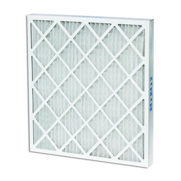 High Capacity Pleated Air Filter, 20 in wd, 2 in dp, 16 in ht, 10, 200 deg F