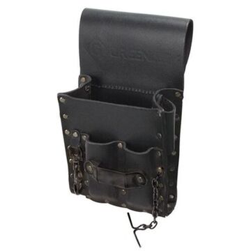 Heavy-Duty Pocket Pouch, 5 Pocket, Top Grain Leather