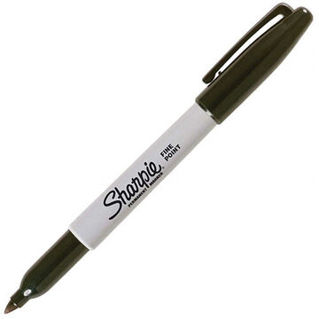 Marqueur permanent style stylo, noir, fin, pointe 1 mm, plastique