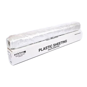 Sheeting Light-duty Poly, 100 Ft Lg, 10 Ft Wd, Polyethylene