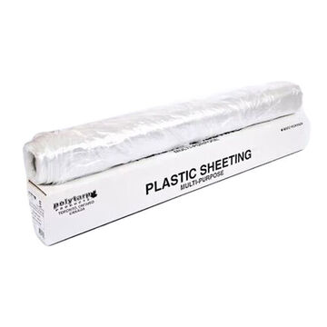 Light-Duty Poly Sheeting, 100 ft lg, 10 ft wd, Polyethylene