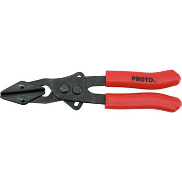 Pinch-Off Plier, 1-1/4 in, Flat, 2 in Wd, 1/2 in Dp Jaw, Steel Jaw