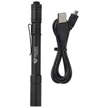 USB Rechargeable Penlight, LED, Aluminum, 350 lm, 1 Bulb