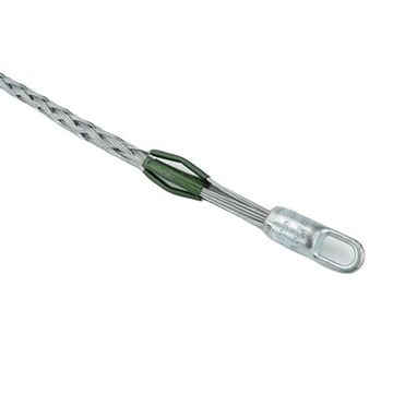 Basket Type Multiple Strength Pulling Grip, 0.25 to 0.49 in Cable, 26 in Mesh lg, 7/8 in Eye dia, 1360 lb, Galvanized Steel