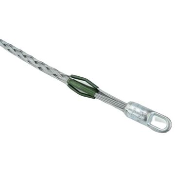 Basket Pulling Grip, 76.2 to 88.8 mm Cable, 1371.6 mm Mesh lg, 9600 lb, Galvanized Steel