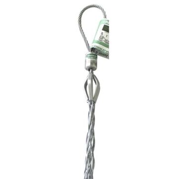 Basket, Light Duty Pulling Grip, 2.5 to 2.99 in Cable, 27 in Mesh lg, 2120 lb, Galvanized Steel