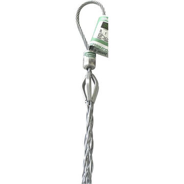 Basket, Light Duty Pulling Grip, 3 to 3.49 in Cable, 30 in Mesh lg, 2940 lb, Galvanized Steel
