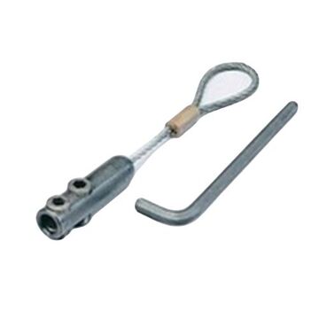 Set Screw Clamp Pulling Grip, 3/8 in Cable, 3250 lb, Galvanized Steel