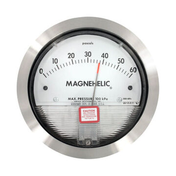 Manomètre à faible différentiel, 4 pouce, 50 to 0 to 50 Pa, FNPT, +/- 1 %