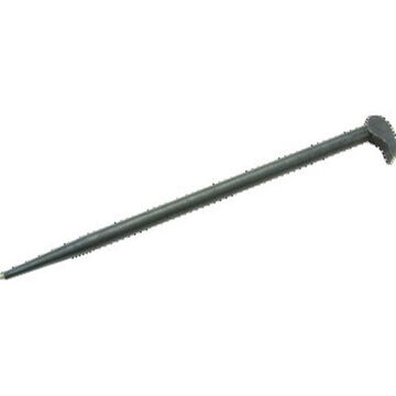 Pry Bar, 21 in lg, 5/8 in Overall wd, Rolling Head/Tapered Point, High Alloy Steel