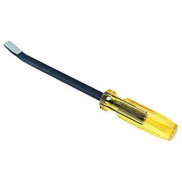 Large Handle Pry Bar, 14 in lg, 5/8 in Overall wd, Curve Head/Offset Chisel, High Alloy Steel