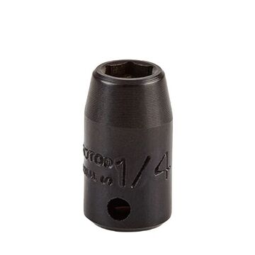 Standard Length, Magnetic Power Socket, 1/4 in Socket, 1/4 in Drive, 7/8 in lg, Alloy Steel