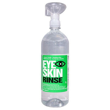 Eye and skin rinse Portable Eyewash Solution, 1 l Container, Bottle, 12 Months