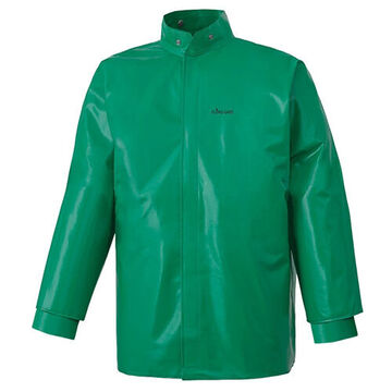 Protective Jacket, Male, 4XL, Green, PVC/Polyester, 58 to 60 in Chest