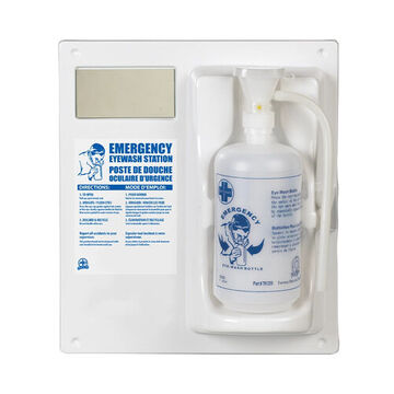 Portable Eyewash Station, 1 L, Plastic Tank