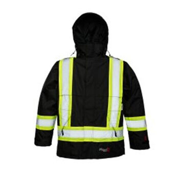 Rain Jacket, Men, Black, 300d Trilobal Ripstop Polyester/polyurethane
