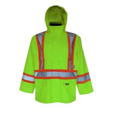Rain Jacket, Lime Green, 300d Polyester/pvc