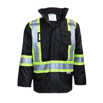 Rain Jacket, Black, Polyester