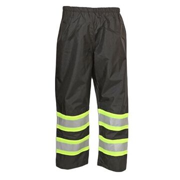 Pantalon de pluie haute visibilité, noir, polyester