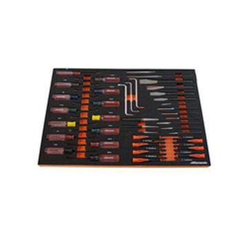 Punch and Chisel Set, 5/16, 1/2, 5/8, 3/4, 7/8 in Cold, 41-Piece