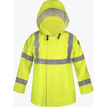 Rain Jacket, L, Yellow, Polyurethane