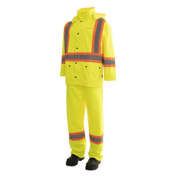 Hi-visibility Rainsuit, 3xl, Lime