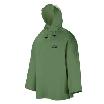 801 Hurricane Rain Jacket, 2xl, Green, Pvc/polyester