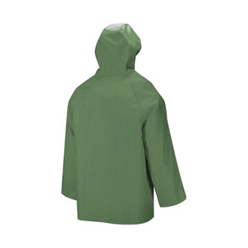 801 Hurricane Rain Jacket, 2xl, Green, Pvc/polyester