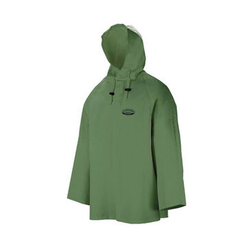 801 Hurricane Rain Jacket, 2xl, Green, Pvc/polyester