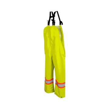 Pantalon de pluie haute visibilité, unisexe, L, jaune, polyuréthane