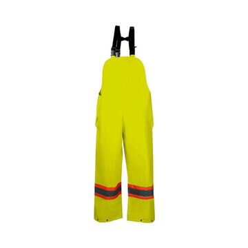 Pantalon de pluie haute visibilité, unisexe, 3XG, jaune, polyuréthane