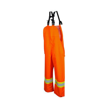 Pantalon de pluie haute visibilité, unisexe, orange, polyuréthane