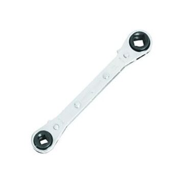 Refrigaration Ratcheting Wrench, 1/4 To 3/16 In Square, 1/4 To 3/16 In Hex, Ratcheting, 5-1/2 In Lg, 12 Points, Forged Alloy Steel