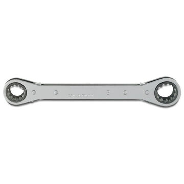 Double Box Reversible Ratcheting Wrench, 3/4 X 7/8 In, Ratcheting, 12 Points, 9-1/4 In Lg