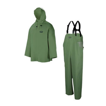 801 Hurricane Rainsuit, L, Green, Pvc/polyester