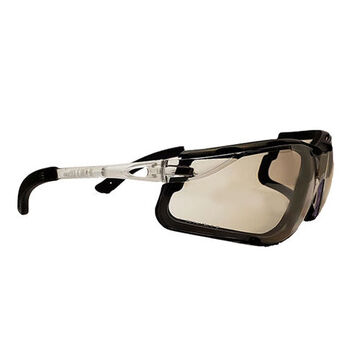 Safety Glasses, M, Anti-Fog, Scratch Resistant, Indoor/Outdoor, Wraparound, Black