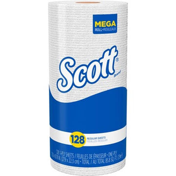 Kitchen Roll Towel, 11 x 8.8 in, Paper, White