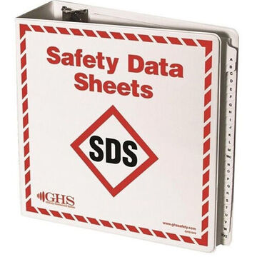 GHS Safety Data Sheet Binder, English, 2.5 in ht