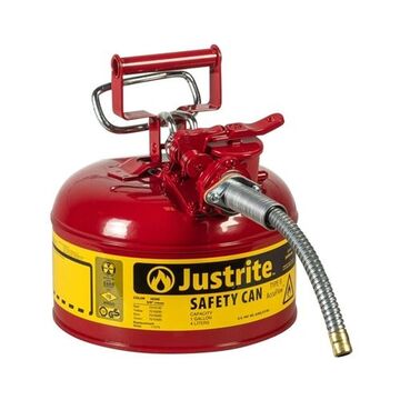 Safety Can, 1 gal, 9.5 in dia, 10.5 in ht, Steel, Red