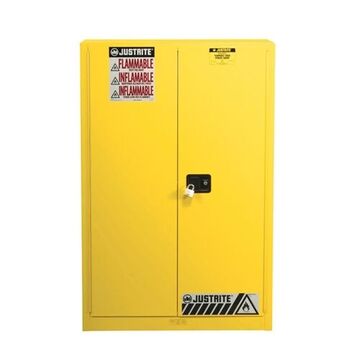Flammable Safety Cabinet, 14.6 in lg, 39.5 in Overall wd, 60.5 in ht, Steel, Yellow
