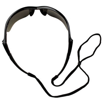 Safety Glasses, Universal, Uncoated, Smoke Mirror, Wraparound, Black