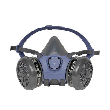 Half Mask Reusable Respirator, M, Drop Down, Blue