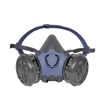 Demi-masque respiratoire réutilisable, L, déroulant, bleu