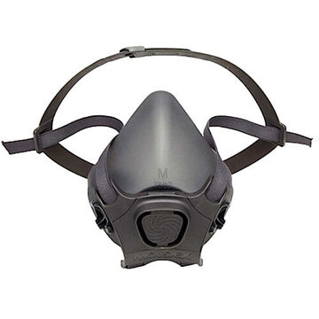 Demi-masque respiratoire réutilisable, M, déroulant, gris