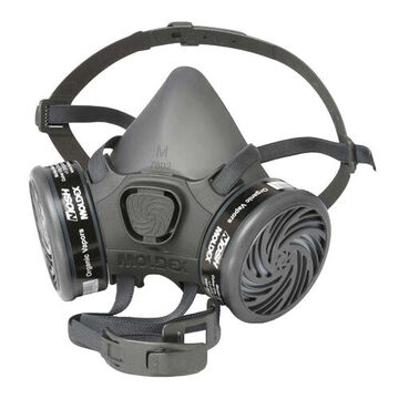 Half Mask Reusable Respirator, M, Drop Down, Gray
