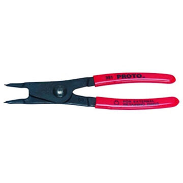 External Retaining Ring Plier, Straight, 0.023 in Jaw, Alloy Steel Jaw
