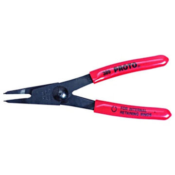Internal Retaining Ring Plier, Straight, 0.025 in Jaw, Alloy Steel Jaw